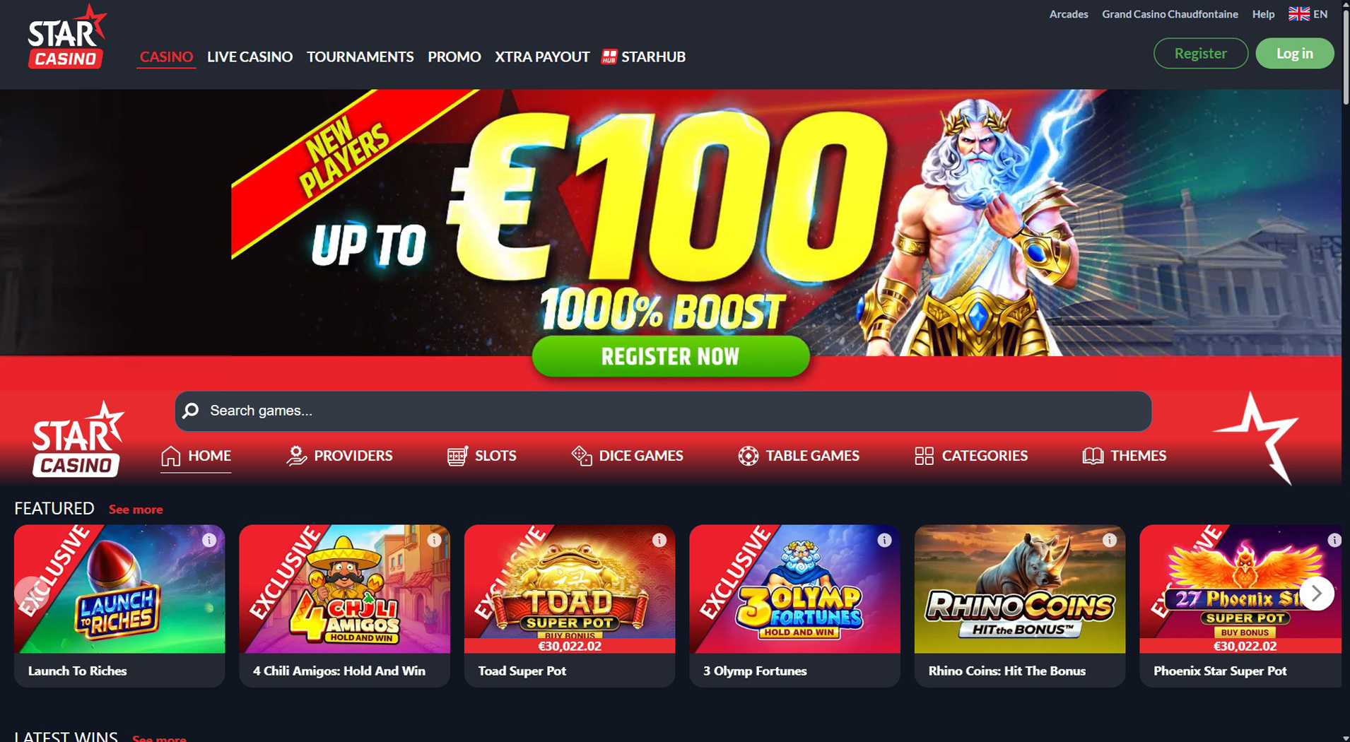 7. Star Casino – Ausgewogenes Skrill Casino Angebot
